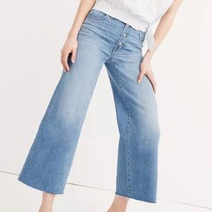 Madewell Wide-Leg Crop Jeans Button-Front Edition Size 30 VGUC